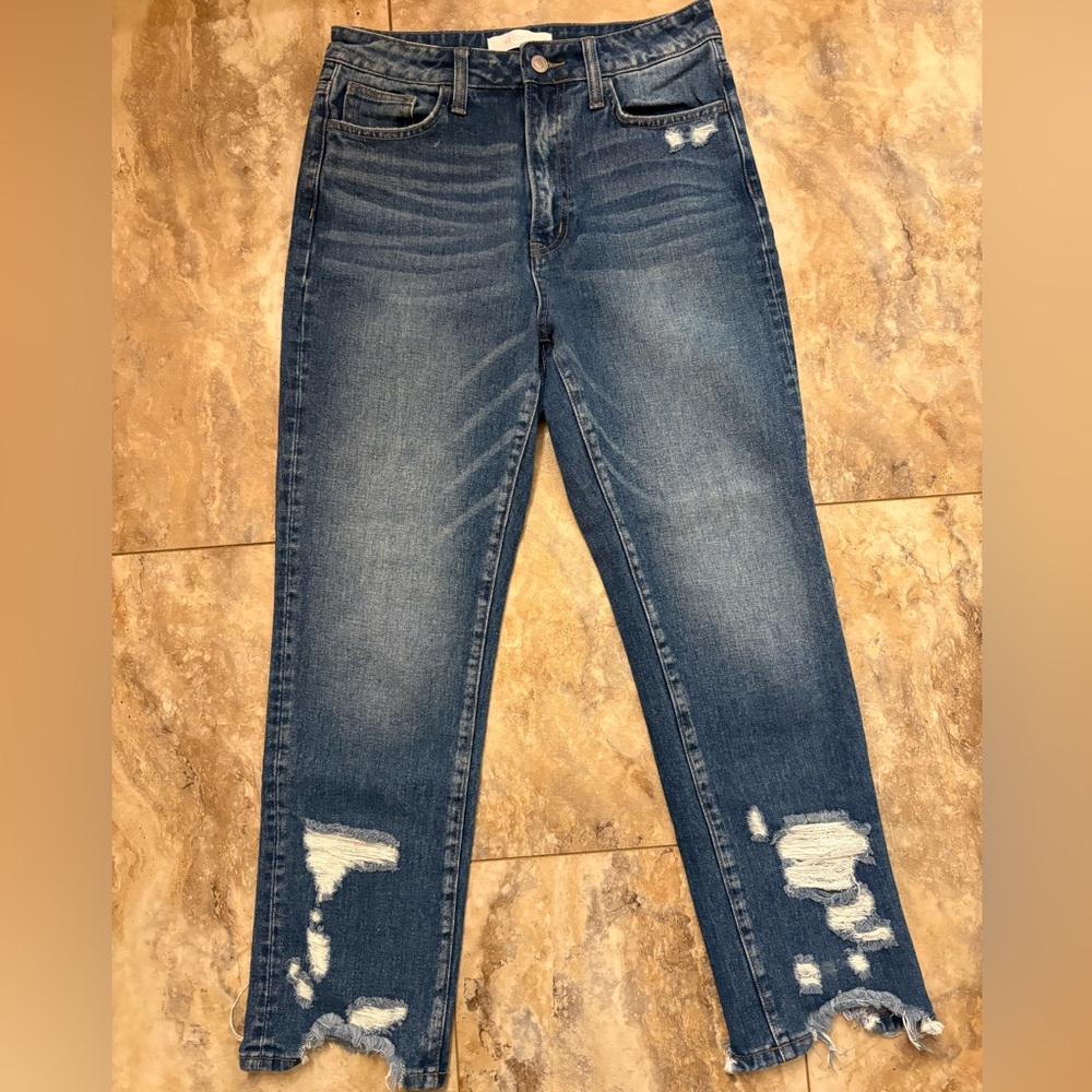 NWOT Vervet Distressed High Rise Straight Leg Jeans Women’s 27